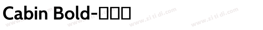 Cabin Bold字体转换